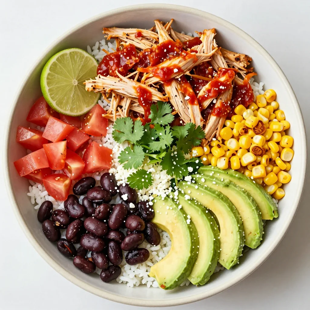 Spicy Chicken Burrito Bowls with Cilantro Lime Rice