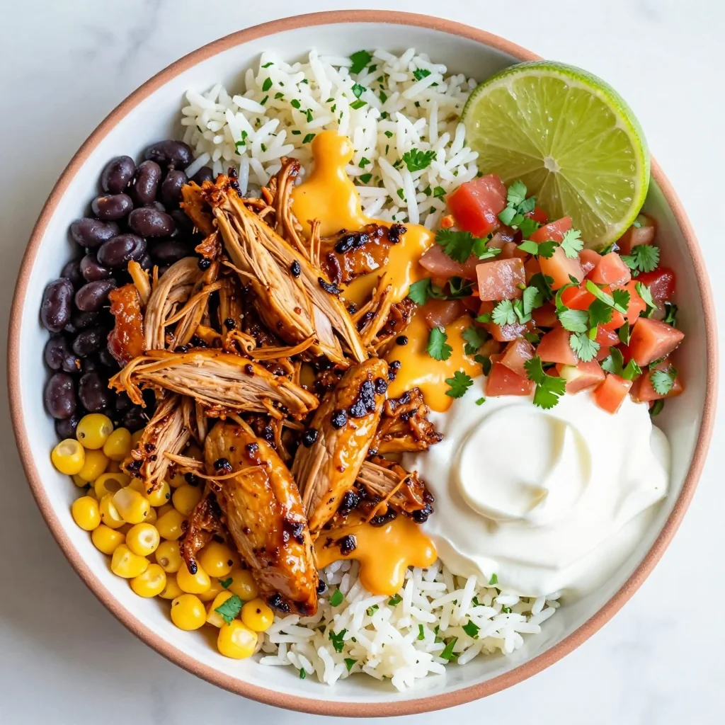 Spicy Chicken Burrito Bowls with Cilantro Lime Rice