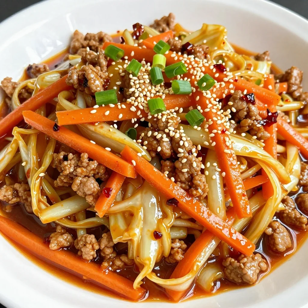 Spicy Keto Egg Roll in a Bowl for Pantry Clean Out
