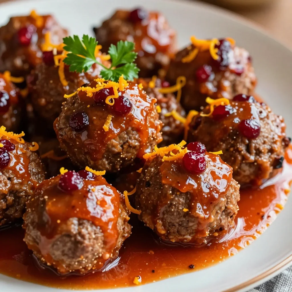 sweet cranberry orange meatballs for christmas eve family dinners