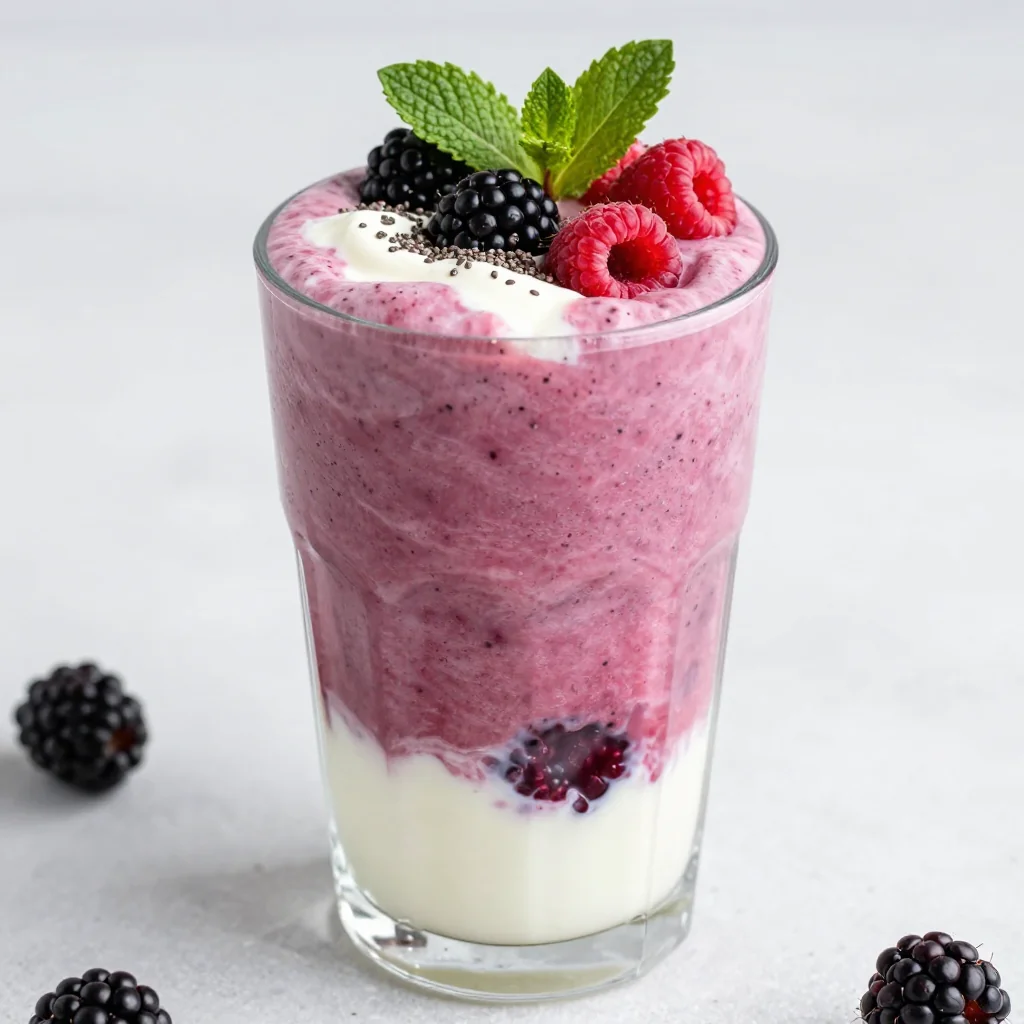 Warm Berry and Yogurt Smoothie for Quick Breakfasts