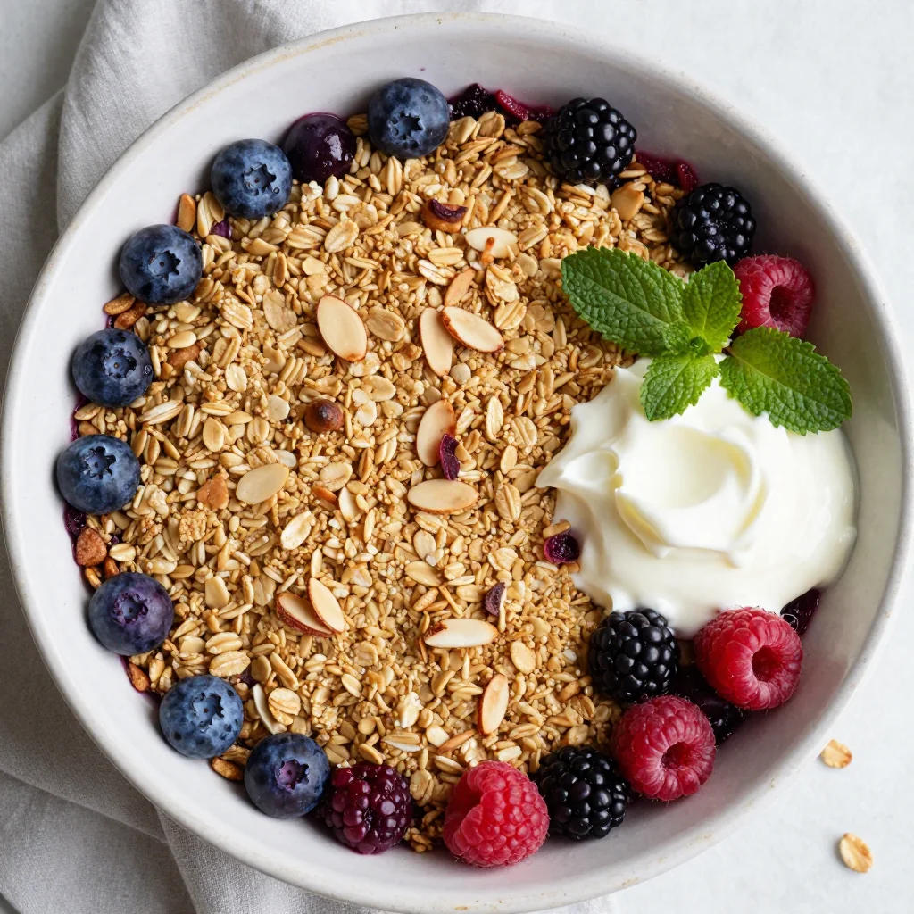 Warm Berry Breakfast Crumble for Easy Winter Morning
