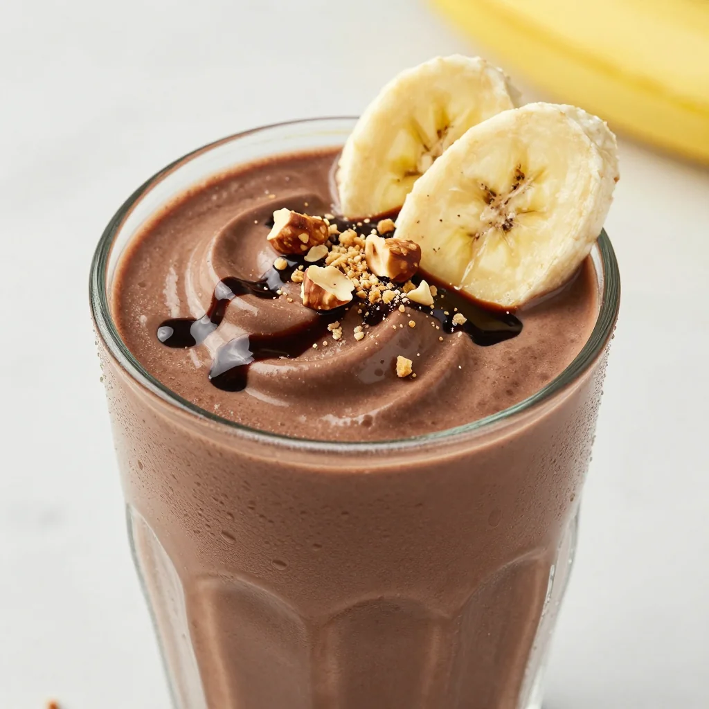 Warm Chocolate Banana Smoothie for a Healthy Dessert