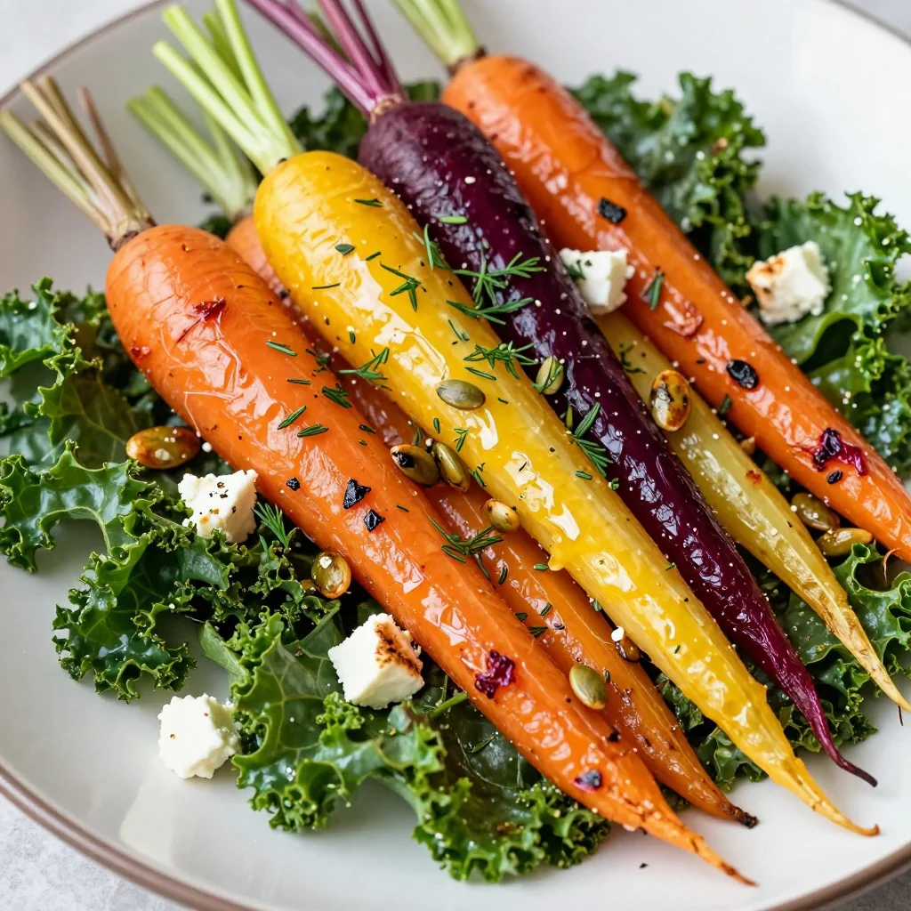 warm citrus and herb roasted root vegetable salad with fresh kale