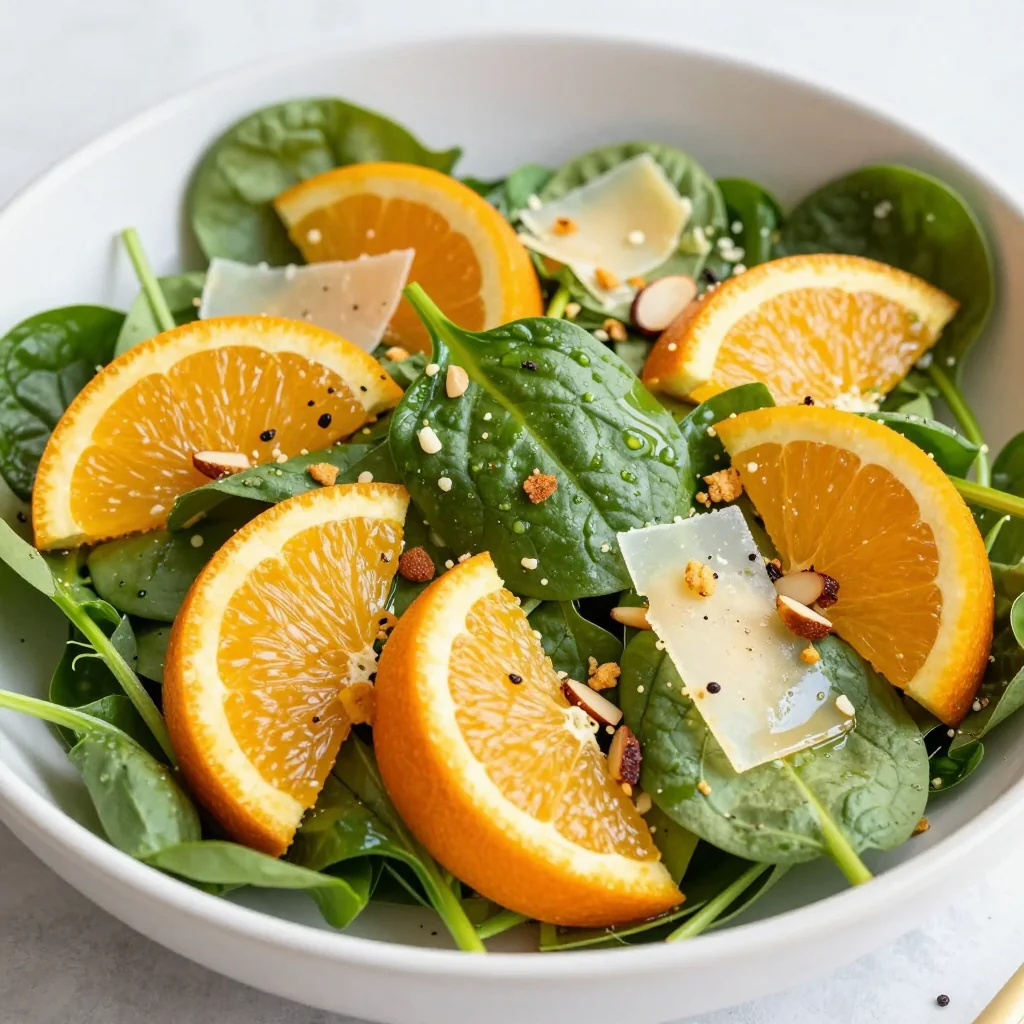 warm citrus spinach salad with oranges for a new year clean eating boost