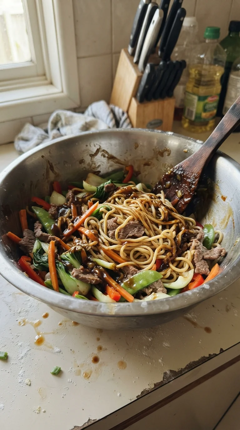 Step-by-step cooking of Quick 30-Minute Beef Lo Mein