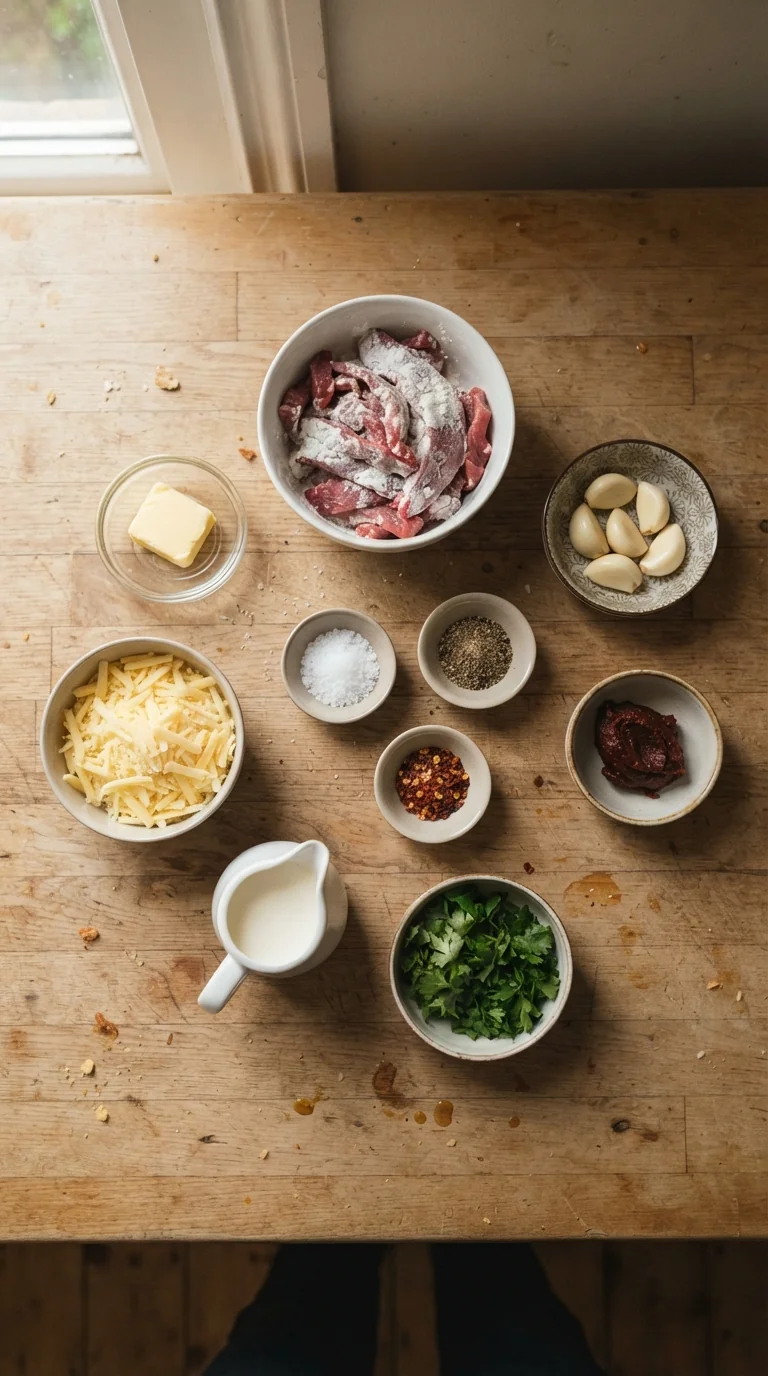 Ingredients for Crispy Chilli Beef Stir‑Fry