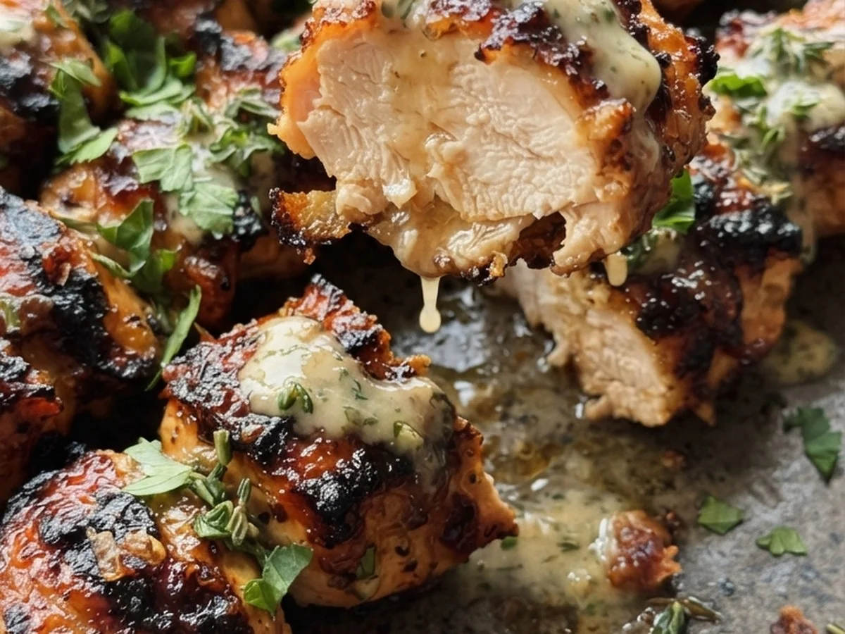 Air Fryer Garlic Herb Chicken Skewers