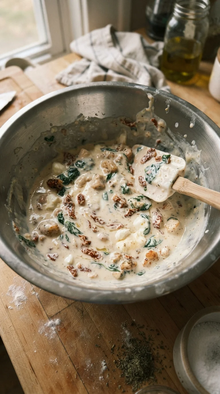 Step-by-step cooking of Tuscan Chicken with Creamy Herb Sauce