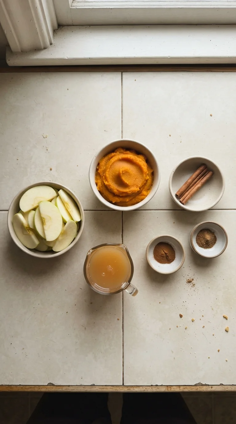 Ingredients for Warm Pumpkin Apple Cider Recipe