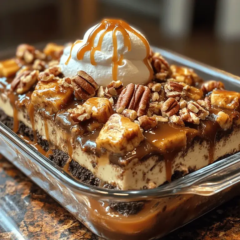At its core, a Turtle Lasagna is designed to celebrate the classic flavors associated with turtle candies—namely, chocolate, caramel, and pecans. The interplay of these components creates a dessert that is both indulgent and satisfying. The inspiration for this dessert draws from the beloved turtle candy, which has its roots in the United States, particularly popularized in the Midwest. Over time, this combination of flavors has evolved into various dessert forms, with Turtle Lasagna becoming a favorite for its eye-catching presentation and delightful taste.