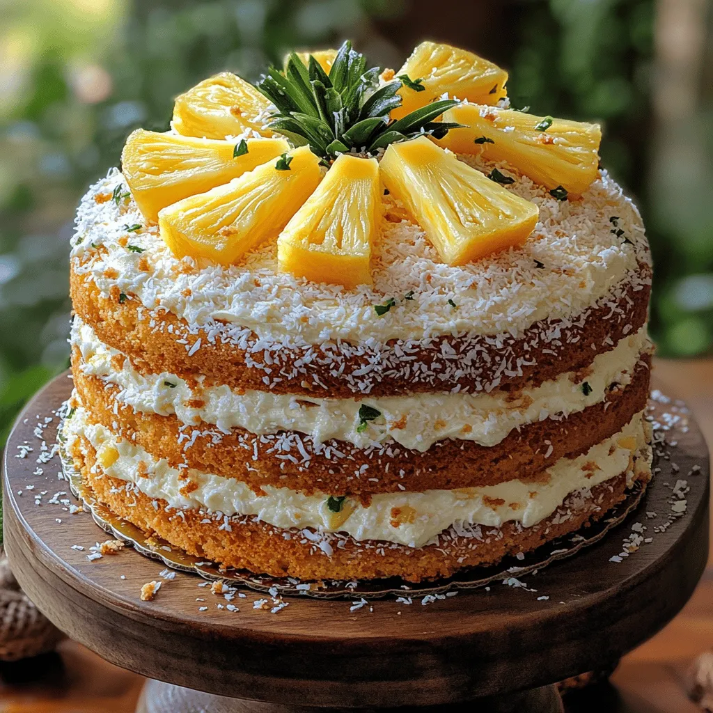 Are you ready to transport your taste buds to a sun-soaked paradise with every slice? Welcome to the world of the Tropical Bliss Pineapple Coconut Cream Cake. This delightful dessert is a harmonious blend of sweet pineapple and rich coconut, capturing the essence of tropical flavors that are both refreshing and indulgent. With its moist layers and luscious coconut cream frosting, this cake invites you to indulge in its vibrant flavors and creamy textures, making it a perfect centerpiece for any occasion, whether it’s a summer barbecue, a birthday celebration, or a relaxed afternoon gathering with friends.