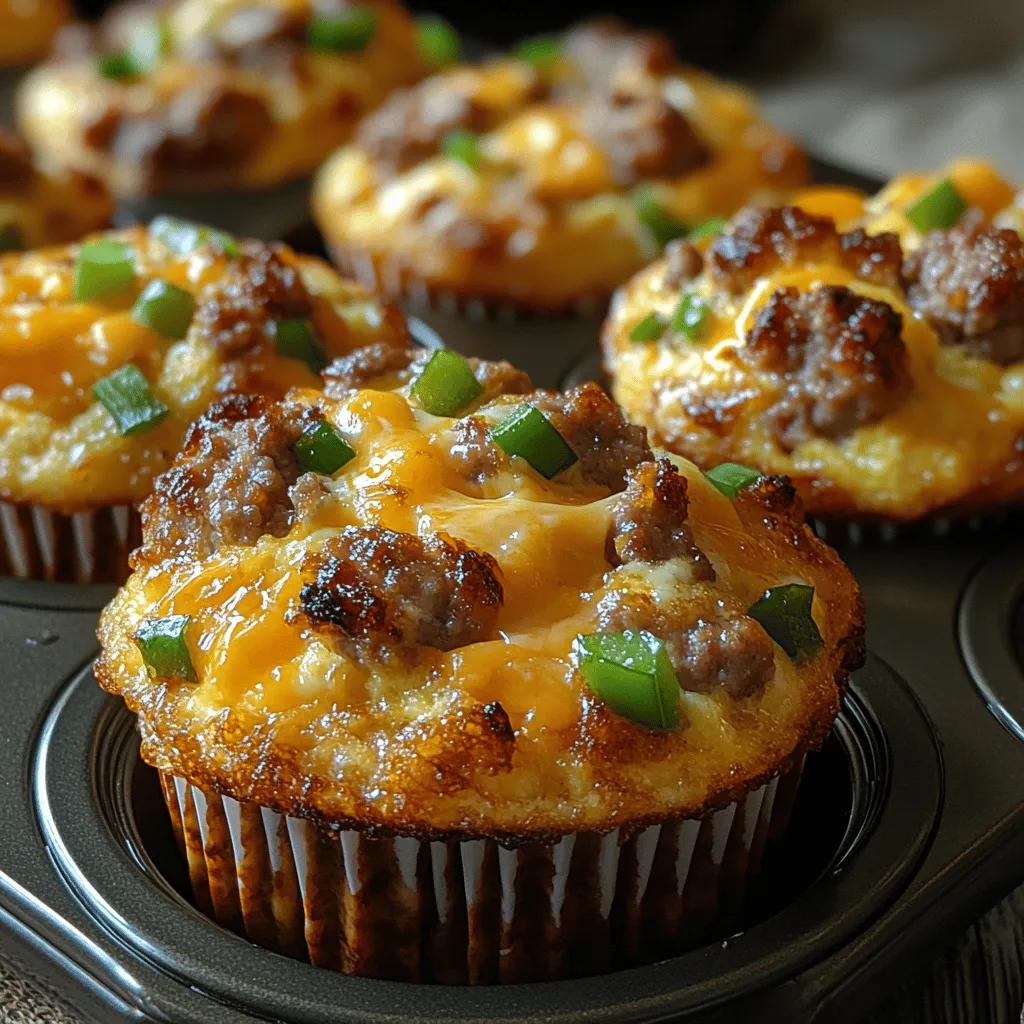 Creating the perfect Savory Sausage & Cheddar Egg Muffins begins with understanding the essential ingredients that contribute to their taste and texture. Let’s delve into each component that makes these muffins a breakfast favorite.