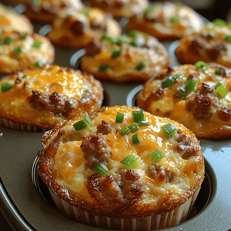 Creating the perfect Savory Sausage & Cheddar Egg Muffins begins with understanding the essential ingredients that contribute to their taste and texture. Let’s delve into each component that makes these muffins a breakfast favorite.
