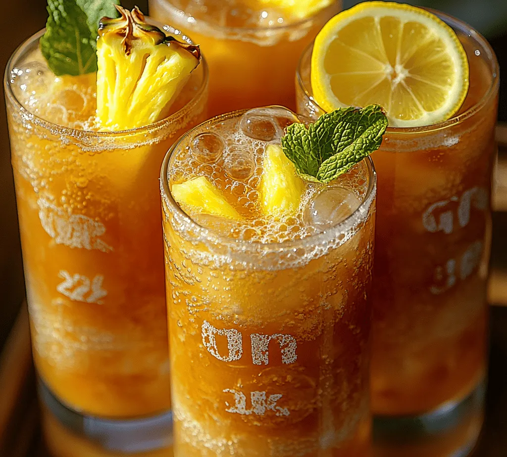 Are you ready to elevate your next gathering with a refreshing beverage that transports you straight to a tropical paradise? Look no further than the Tropical Sunshine Pineapple Lemonade Punch. This delightful drink combines the bright, zesty flavors of fresh pineapple and tangy lemons, creating a vibrant punch that is perfect for any occasion. Whether you’re hosting a summer barbecue, a birthday party, or simply looking to quench your thirst on a hot day, this punch is sure to impress your guests and leave them feeling rejuvenated.