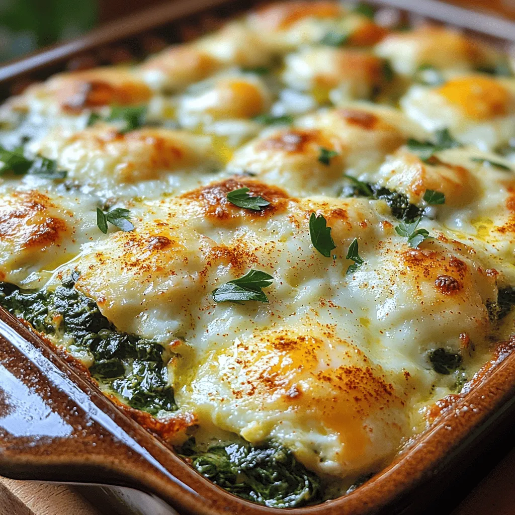 Spinach and eggs are the stars of this breakfast bake, each bringing their unique health benefits to the table. Spinach, a leafy green powerhouse, is packed with vitamins A, C, and K, as well as several minerals like iron, calcium, and magnesium. Its versatility makes it an ideal addition to countless dishes, from salads to smoothies, and now, to this delectable breakfast bake. By incorporating spinach into your morning routine, you not only boost your nutrient intake but also promote healthy digestion and support overall wellness.