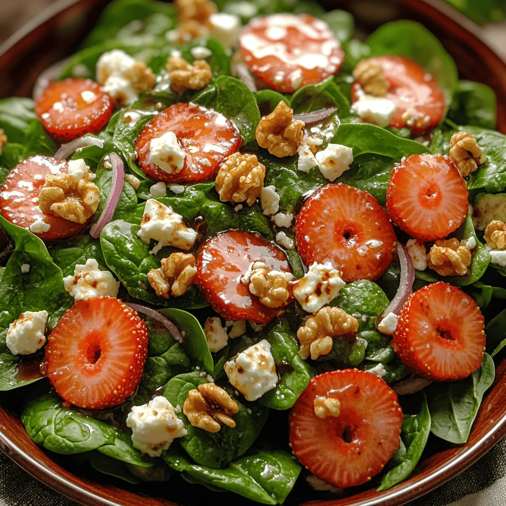 Salads have long been celebrated as a versatile dish, capable of being both a side and a star attraction on any dining table. With their ability to blend colors, textures, and flavors, salads can transform from simple greens to vibrant culinary masterpieces. Among the myriad of salad choices, the Sweet and Savory Strawberry Feta Spinach Salad stands out as a harmonious blend of sweet, savory, and crunchy elements that tantalize the taste buds. This salad not only offers a delightful flavor profile but also boasts a wealth of nutritional benefits, making it an ideal choice for health-conscious eaters and salad lovers alike.