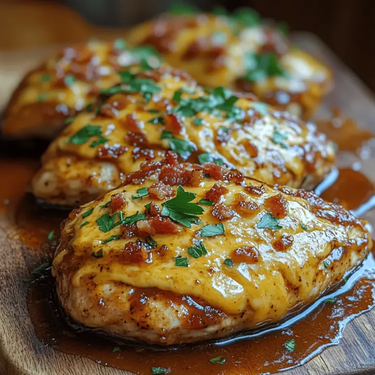 Welcome to the mouthwatering world of Cowboy BBQ Bacon Cheddar Chicken, a dish that perfectly marries the rich, smoky flavors of BBQ with tender chicken and crispy bacon. This recipe is a crowd-pleaser, making it an ideal choice for family dinners, backyard gatherings, or any occasion where great food is on the menu. Imagine succulent chicken breasts topped with tangy BBQ sauce, gooey cheddar cheese, and crispy bacon—it's a delightful combination that will leave everyone asking for seconds.