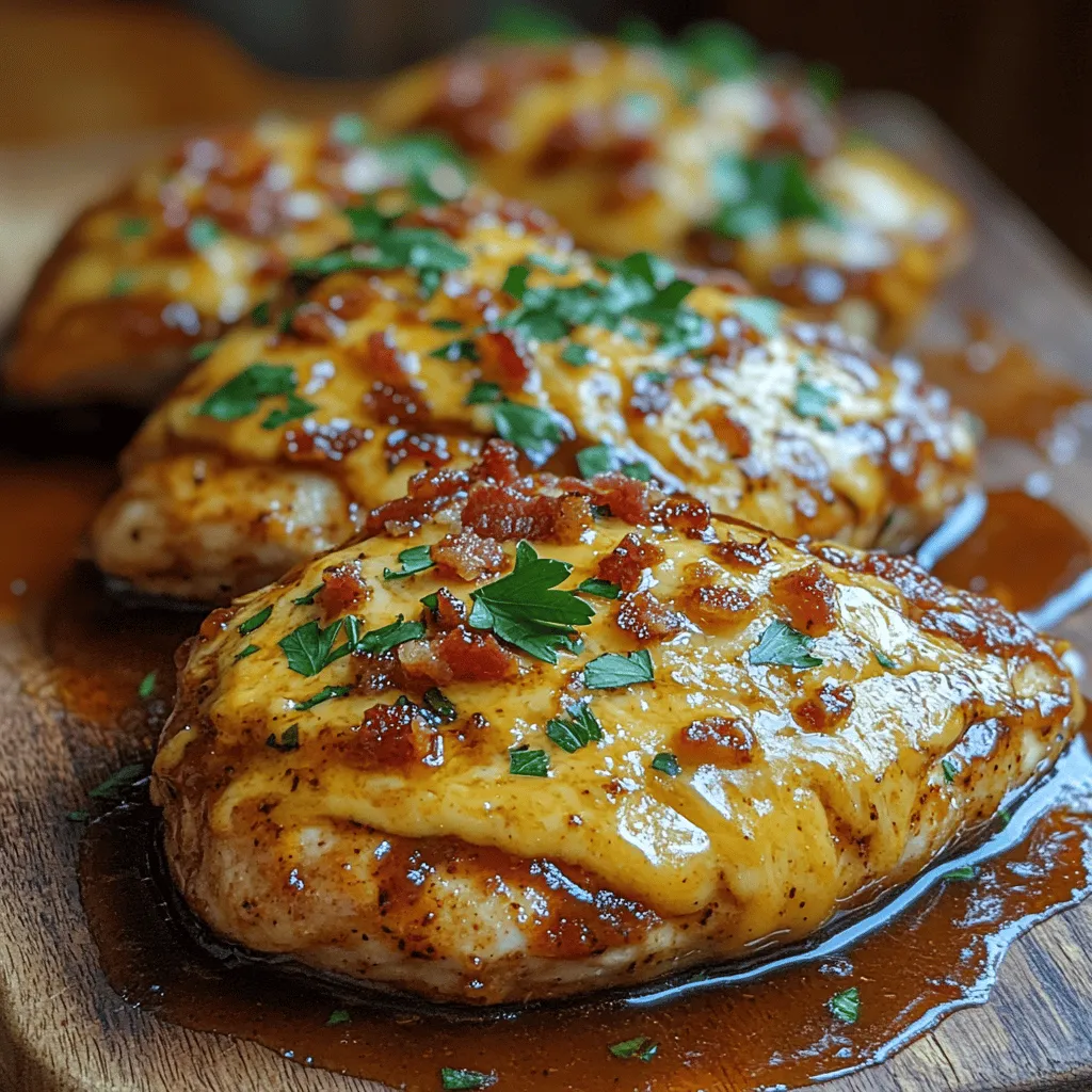 Welcome to the mouthwatering world of Cowboy BBQ Bacon Cheddar Chicken, a dish that perfectly marries the rich, smoky flavors of BBQ with tender chicken and crispy bacon. This recipe is a crowd-pleaser, making it an ideal choice for family dinners, backyard gatherings, or any occasion where great food is on the menu. Imagine succulent chicken breasts topped with tangy BBQ sauce, gooey cheddar cheese, and crispy bacon—it's a delightful combination that will leave everyone asking for seconds.
