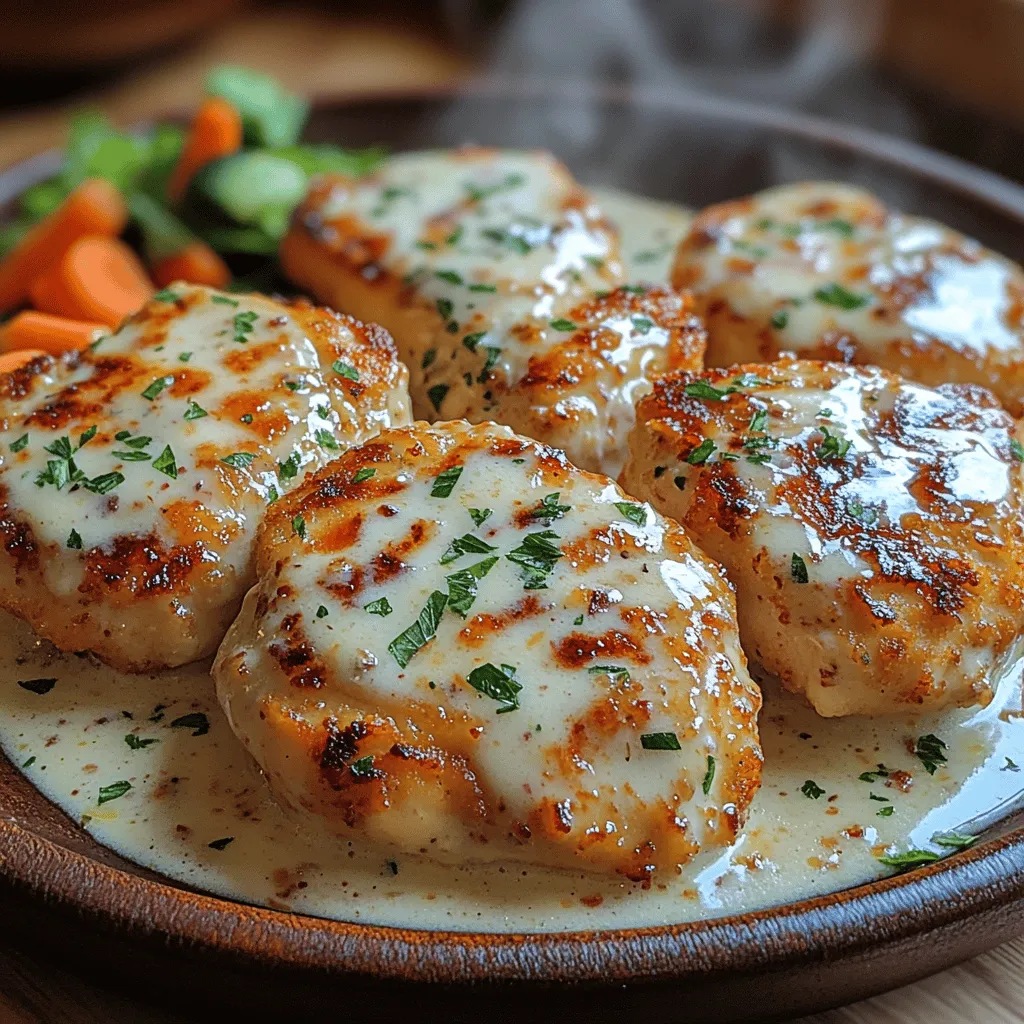 Parmesan Chicken in Creamy Garlic Sauce is a dish that brings together the rich flavors of tender chicken, creamy sauce, and the aromatic kick of garlic. This dish has become a household favorite across many kitchens, and for good reason. The irresistible combination of crispy, golden-brown chicken breasts coated in a velvety garlic sauce creates a meal that is both comforting and indulgent. Whether you're preparing a weeknight dinner for your family or hosting a special occasion, this recipe is sure to impress.