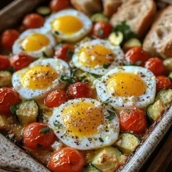 Savory Baked Feta Eggs is a delightful dish that has captured the attention of food lovers and home cooks alike. This recipe combines the creamy richness of feta cheese with the satisfying heartiness of eggs, creating a meal that is both comforting and nutritious. The appeal of this dish lies not only in its flavor but also in its simplicity. With just a handful of wholesome ingredients, you can whip up a delicious breakfast or brunch that will impress your family or guests.