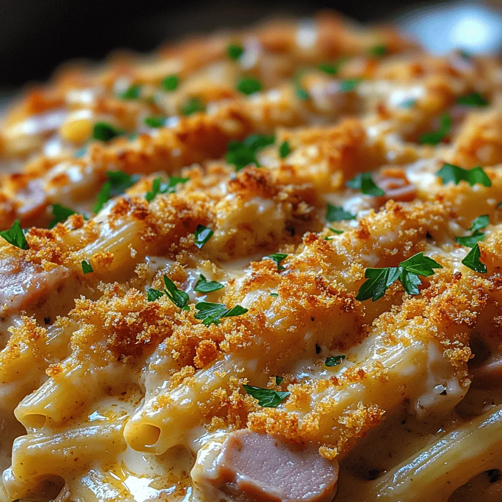If you’re looking for a comforting dish that combines the best elements of classic comfort food with a modern twist, look no further than the Crispy Chicken Cordon Bleu Casserole. This delightful recipe takes the beloved Chicken Cordon Bleu—a dish traditionally made with breaded chicken breasts filled with ham and Swiss cheese—and transforms it into a hearty casserole that’s perfect for feeding a crowd or enjoying as a family meal. With layers of tender, shredded rotisserie chicken, savory ham, gooey Swiss cheese, and a pasta base, all baked to golden perfection, this casserole is a crowd-pleaser that captures the essence of the original dish while adding an easy-to-prepare twist.