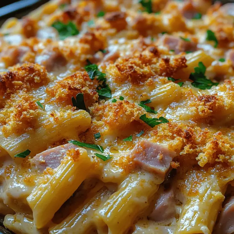 If you’re looking for a comforting dish that combines the best elements of classic comfort food with a modern twist, look no further than the Crispy Chicken Cordon Bleu Casserole. This delightful recipe takes the beloved Chicken Cordon Bleu—a dish traditionally made with breaded chicken breasts filled with ham and Swiss cheese—and transforms it into a hearty casserole that’s perfect for feeding a crowd or enjoying as a family meal. With layers of tender, shredded rotisserie chicken, savory ham, gooey Swiss cheese, and a pasta base, all baked to golden perfection, this casserole is a crowd-pleaser that captures the essence of the original dish while adding an easy-to-prepare twist.