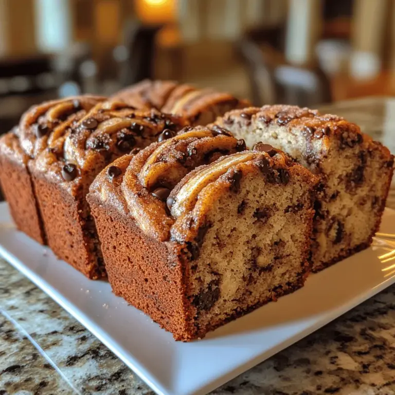 Banana bread has carved a special niche in the hearts of home bakers everywhere, frequently standing as a beloved staple in kitchens around the world. This delightful quick bread is often seen as a comforting remedy for overripe bananas, transforming them into a moist, sweet treat that evokes feelings of nostalgia and warmth. The scent of banana bread baking can instantly elevate your mood and fill your home with a cozy aroma that lingers long after it’s out of the oven. In recent years, creative bakers have taken the traditional recipe to new heights, and one of the most delightful variations is the chocolate chip cinnamon swirl banana bread.