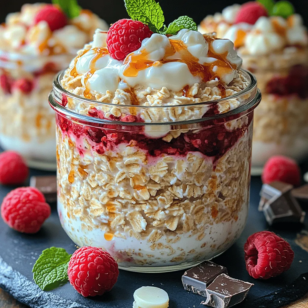 Welcome to the delightful world of overnight oats, where convenience meets nutrition in a bowl. Overnight oats have become a breakfast staple for many, thanks to their simplicity and versatility. They are the perfect solution for anyone with a busy schedule who still wants to enjoy a healthy, satisfying meal. Imagine waking up to a creamy, decadent bowl of Sweet Dreams White Chocolate Raspberry Overnight Oats—each spoonful bursting with the sweet-tart flavor of fresh raspberries, complemented by the luxurious richness of white chocolate. This recipe is not only a delicious breakfast option but also a flexible treat that can be enjoyed at any time of the day.