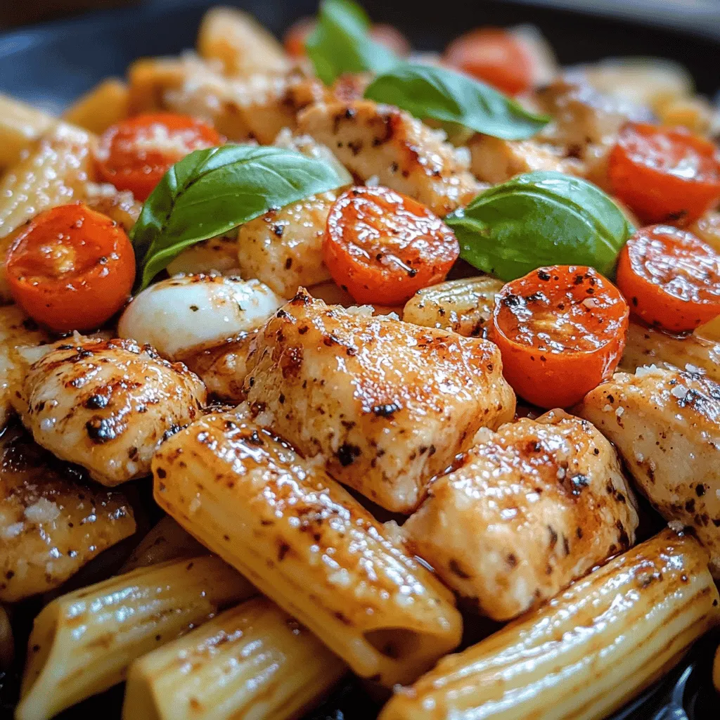 Bruschetta Chicken Pasta is a delightful fusion of classic Italian flavors that brings together the freshness of bruschetta with the heartiness of pasta. This dish is a culinary celebration that combines juicy, marinated chicken, ripe tomatoes, fragrant basil, and a touch of creamy mozzarella, all tossed with your favorite pasta. The resulting symphony of flavors makes it appealing not only for casual weeknight dinners but also for special occasions and gatherings where you want to impress your guests with minimal effort.