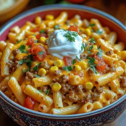 Welcome to a culinary adventure that brings together the best of two worlds: the hearty comfort of pasta and the bold, zesty flavors of tacos. Cheesy Taco Fiesta Pasta is a delightful fusion dish that promises to tantalize your taste buds and satisfy your cravings. This one-pot meal is perfect for busy families and individuals looking to whip up a delicious dinner in a hurry. With minimal cleanup and maximum flavor, it’s an ideal choice for weeknight dinners or casual gatherings.