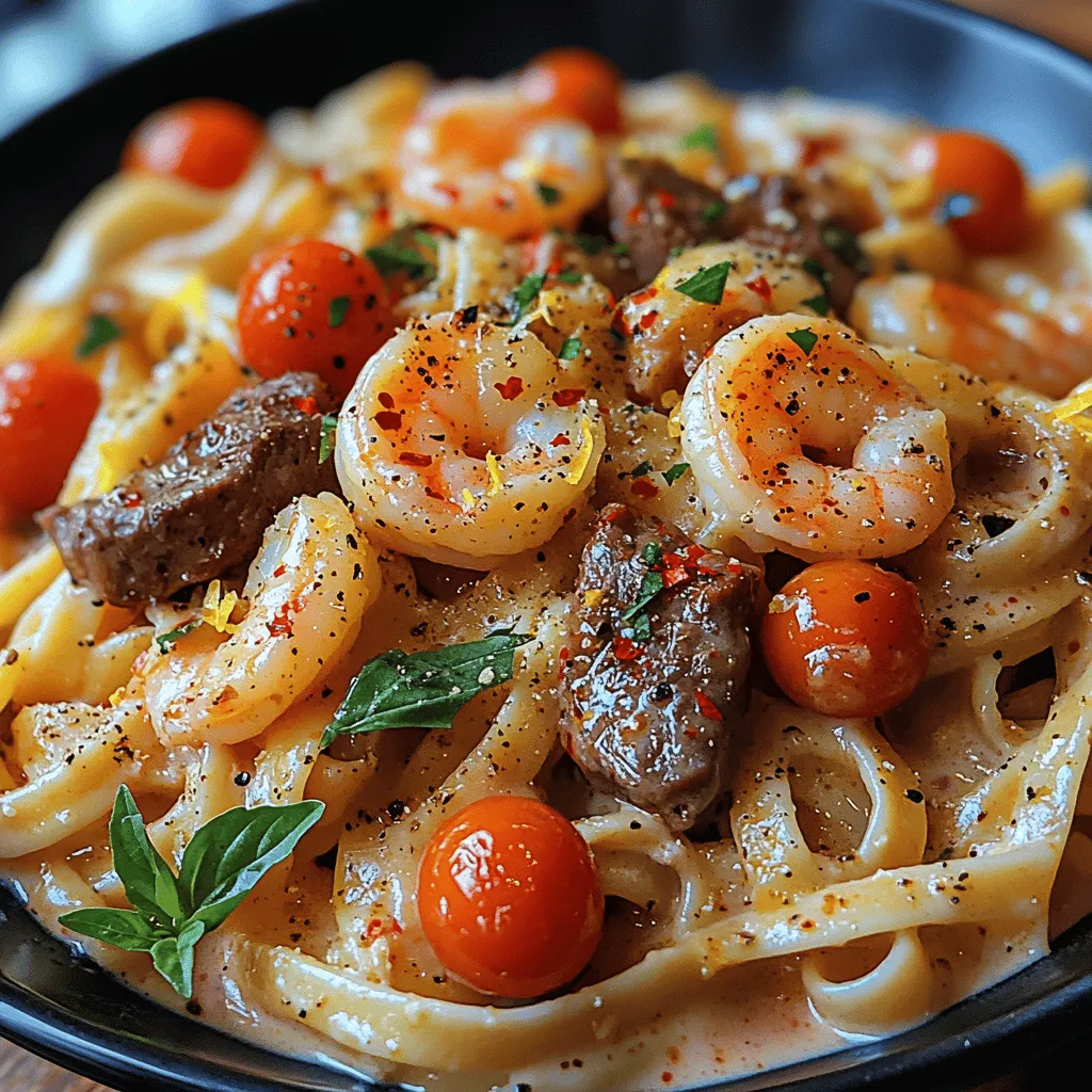 Creating a mouthwatering Surf & Turf Pasta starts with selecting the right ingredients. Each component plays a crucial role in building flavor and texture, making it essential to choose high-quality items. Below, we explore each key ingredient and its contribution to this delectable dish.