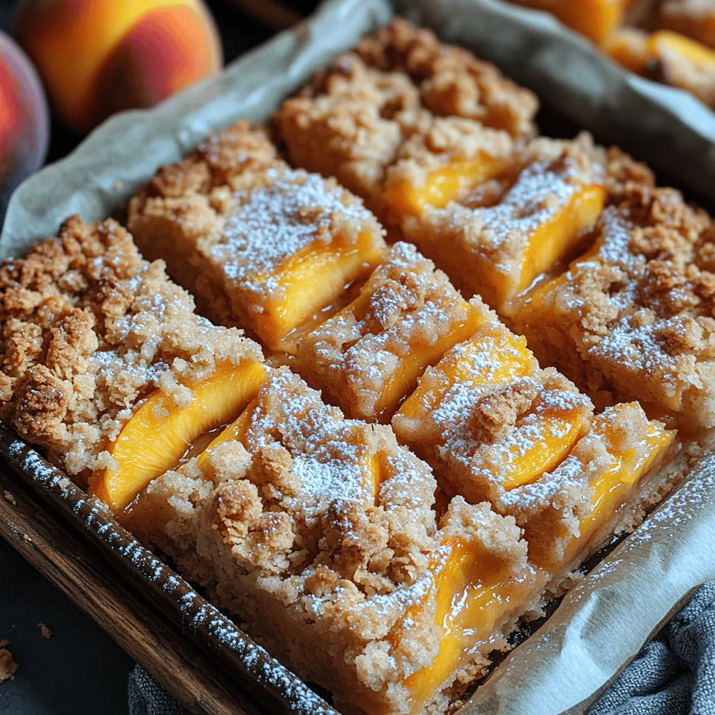As summer rolls in, the allure of fresh, juicy peaches becomes irresistible. Whether you’re biting into one straight from the orchard or incorporating them into a delightful dessert, peaches have a way of capturing the essence of the season. Among the myriad of peach desserts that grace our tables, Peachy Dream Crumble Bars stand out as a delicious and easy-to-make treat. With their harmonious blend of sweet peaches, a creamy layer, and a crunchy crumble topping, these bars are perfect for summer gatherings, picnics, or simply indulging at home.