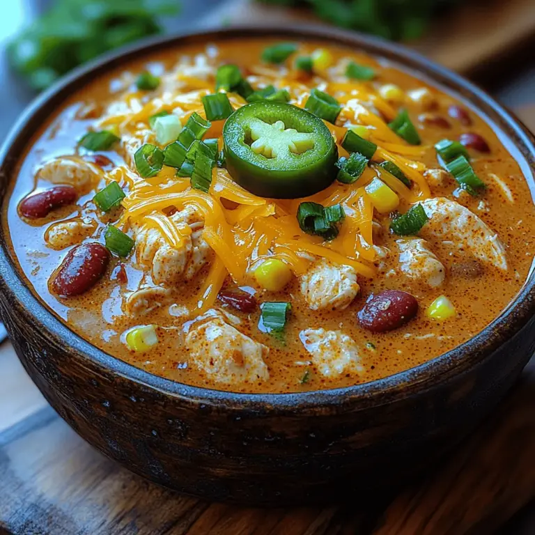 Creamy Crack Chicken Chili is a delightful blend of classic chili ingredients with the rich, creamy texture of cream cheese. This dish features shredded chicken simmered in a savory broth, combined with beans, tomatoes, and spices that create a symphony of flavors. The result is a comforting bowl of chili that is creamy, zesty, and utterly delicious.