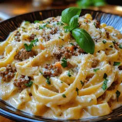 If you’re looking for a dish that promises both comfort and sophistication, the Creamy White Bolognese Delight is your answer. This enchanting twist on the traditional Bolognese sauce replaces the classic red tomato base with a creamy, luscious white sauce, creating a unique dining experience that is sure to impress. Ideal for family gatherings or special occasions, this dish brings a delightful blend of flavors and textures, making it not only visually appealing but also a delight to the palate.