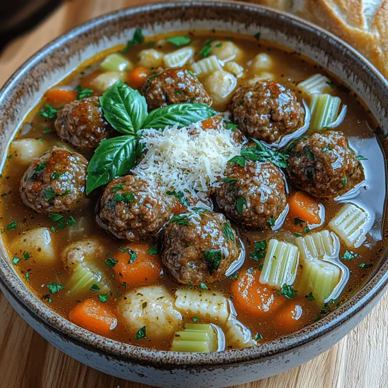 Italian cuisine is renowned for its rich flavors, hearty ingredients, and comforting dishes that evoke a sense of home and family. From the vibrant plates of spaghetti to the rustic charm of risotto, Italian food has a way of bringing people together over shared meals. Among these treasured recipes, Italian Meatball Soup stands out as a favorite family dish, offering a delightful combination of savory meatballs, nourishing broth, and fresh vegetables. This soup not only warms the body but also the heart, making it a wholesome meal perfect for any season—whether it's a chilly winter evening or a cozy autumn afternoon.