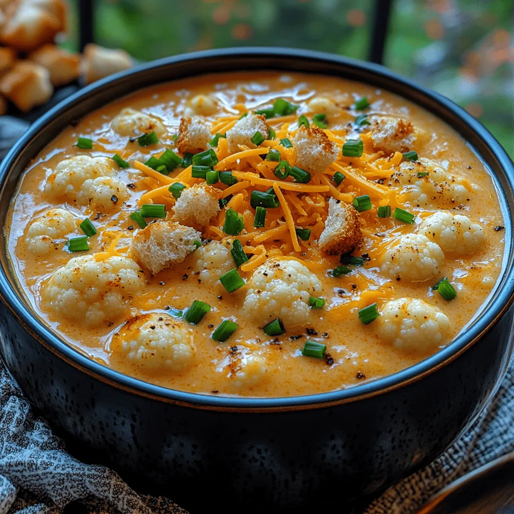If you’re searching for a comforting soup that is both delicious and packed with health benefits, look no further than creamy garlic cheddar cauliflower soup. This delightful dish combines the subtle, nutty flavor of cauliflower with the rich creaminess of cheddar cheese and the aromatic essence of garlic, creating an irresistible blend that warms both the body and soul. Perfect for chilly evenings or as a satisfying lunchtime option, this soup is not only comforting but also nutritious, making it an ideal choice for health-conscious eaters.