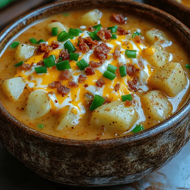 In the world of comforting meals, few dishes can rival the warmth and indulgence of a hearty potato soup. This Velvety Slow Cooker Loaded Potato Soup is not just a meal; it's an experience that brings family and friends together. Imagine a chilly evening where the air is crisp, and the sky is painted in hues of twilight. The aroma of rich, creamy soup wafts through your home, inviting loved ones to gather around the table. As you serve up generous bowls of this delightful dish, you create not only a satisfying meal but also cherished memories.