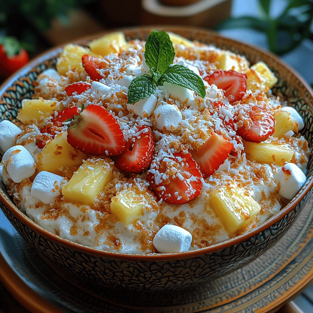To create the Tropical Hawaiian Cheesecake Salad, you'll need a selection of key ingredients that work harmoniously together to provide a creamy, tropical, and refreshing experience. Let’s take a closer look at each ingredient and its role in this delightful recipe.