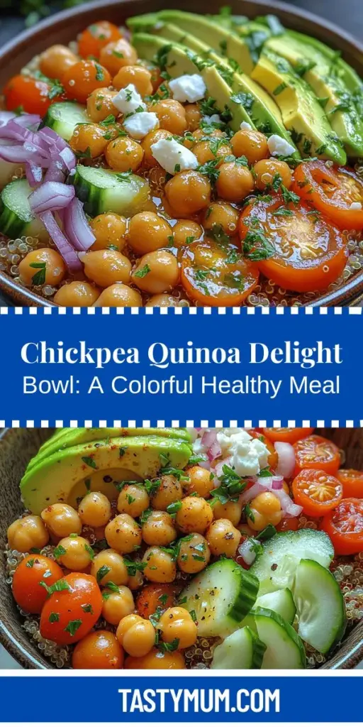 Discover the Chickpea Quinoa Delight Bowl, a perfect blend of nutrition and flavor. This colorful meal not only looks great but is also packed with protein-rich quinoa and chickpeas, along with a variety of fresh vegetables. Easy to prepare, it caters to busy lifestyles while promoting healthy eating habits. Learn how to make this vibrant bowl with simple steps, tips for flavor enhancement, and ideas for personalizing your dish to suit your taste. Enjoy a wholesome meal that's both satisfying and nourishing!