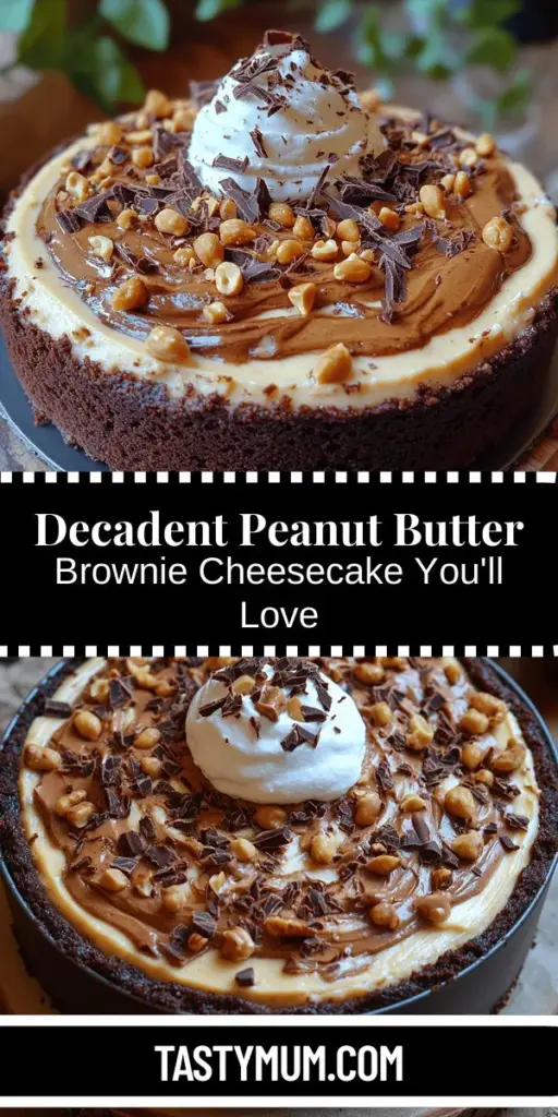 Discover the ultimate dessert experience with this Decadent Peanut Butter Brownie Cheesecake recipe! Perfectly combining a rich chocolate brownie base with a creamy peanut butter cheesecake layer, this treat offers a satisfying blend of flavors and textures in every bite. Whether you're a baking novice or a pro, our step-by-step guide ensures success. Learn about its history, variations, and tips for achieving the perfect bake. Indulge in this irresistible creation today!