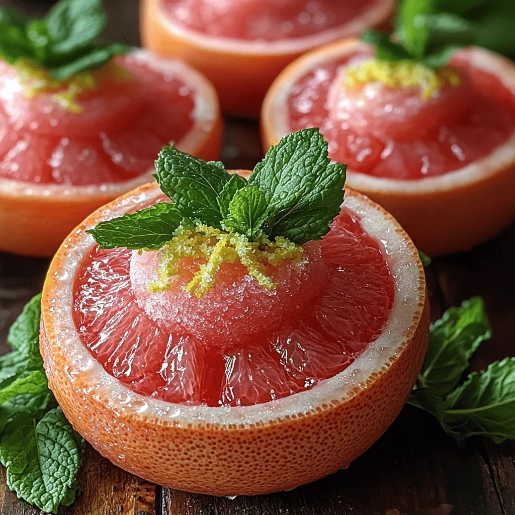 As the sun blazes down and temperatures rise, there's nothing quite like a refreshing treat to help cool you off. Introducing the Frozen Grapefruit Sparkle Cups, a delightful summer dessert that perfectly marries the zesty tang of grapefruit with the effervescent fizz of sparkling water. This innovative dessert is not only visually stunning, but it also serves as a healthy indulgence for those seeking a sweet escape from the summer heat.