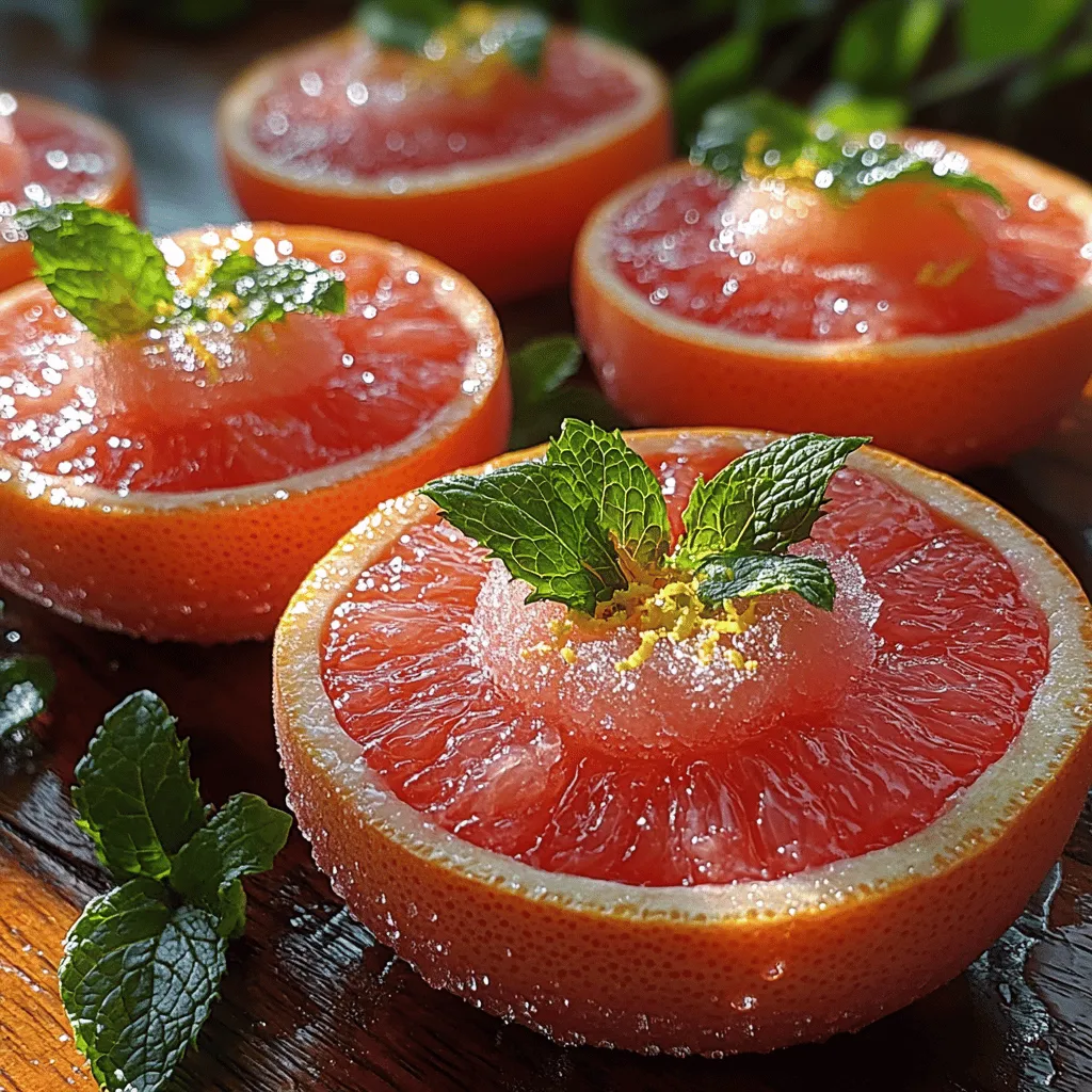 As the sun blazes down and temperatures rise, there's nothing quite like a refreshing treat to help cool you off. Introducing the Frozen Grapefruit Sparkle Cups, a delightful summer dessert that perfectly marries the zesty tang of grapefruit with the effervescent fizz of sparkling water. This innovative dessert is not only visually stunning, but it also serves as a healthy indulgence for those seeking a sweet escape from the summer heat.