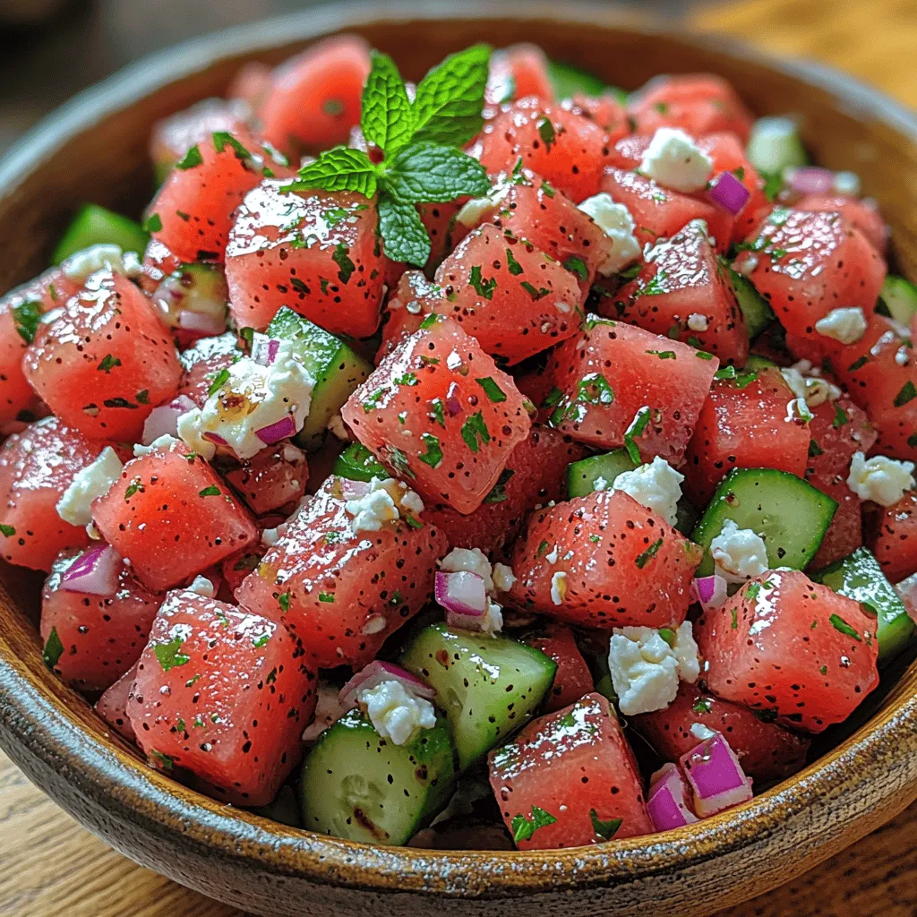 As the temperature rises and the sun shines brighter, there's nothing quite as revitalizing as a refreshing salad that encapsulates the essence of summer. The Watermelon Cucumber Feta Salad is a delightful combination of juicy watermelon, crisp cucumbers, and tangy feta cheese that promises to quench your thirst and satiate your palate. This vibrant salad is not only visually appealing but also packed with essential nutrients that make it an excellent addition to your warm-weather meals.