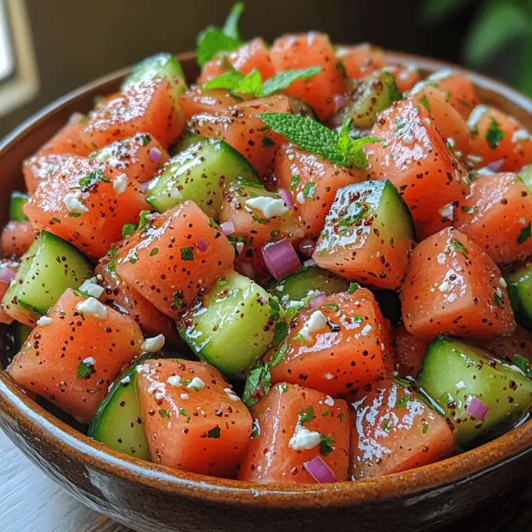 As the temperature rises and the sun shines brighter, there's nothing quite as revitalizing as a refreshing salad that encapsulates the essence of summer. The Watermelon Cucumber Feta Salad is a delightful combination of juicy watermelon, crisp cucumbers, and tangy feta cheese that promises to quench your thirst and satiate your palate. This vibrant salad is not only visually appealing but also packed with essential nutrients that make it an excellent addition to your warm-weather meals.
