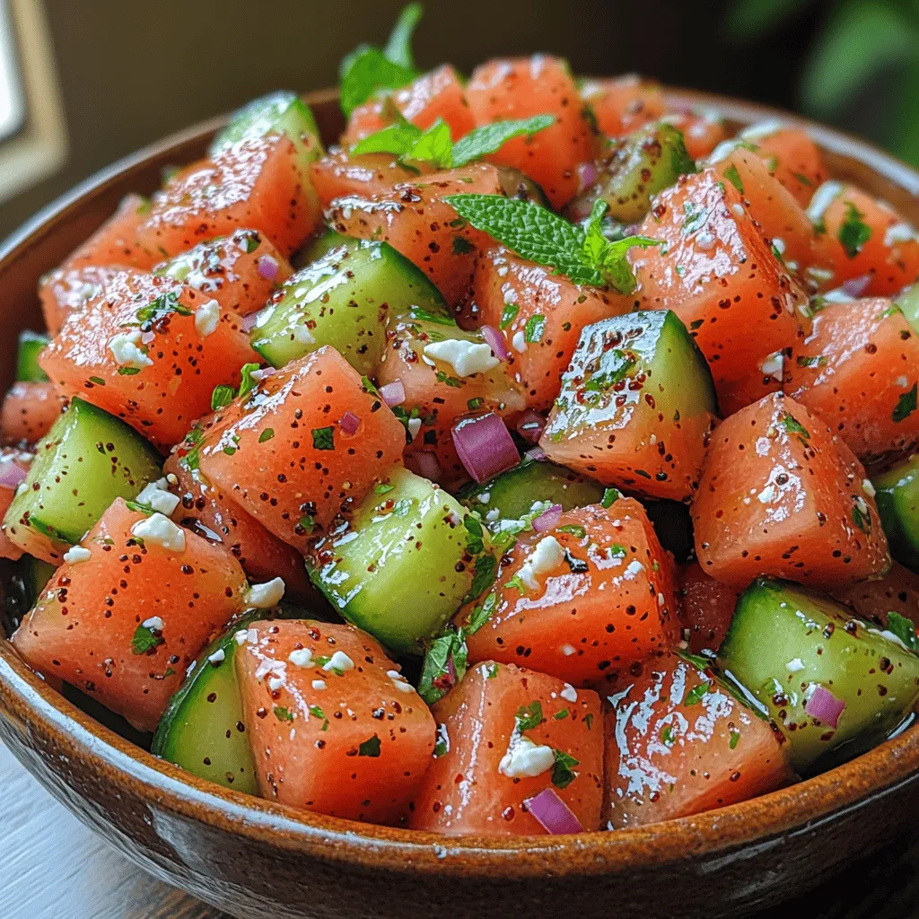 As the temperature rises and the sun shines brighter, there's nothing quite as revitalizing as a refreshing salad that encapsulates the essence of summer. The Watermelon Cucumber Feta Salad is a delightful combination of juicy watermelon, crisp cucumbers, and tangy feta cheese that promises to quench your thirst and satiate your palate. This vibrant salad is not only visually appealing but also packed with essential nutrients that make it an excellent addition to your warm-weather meals.