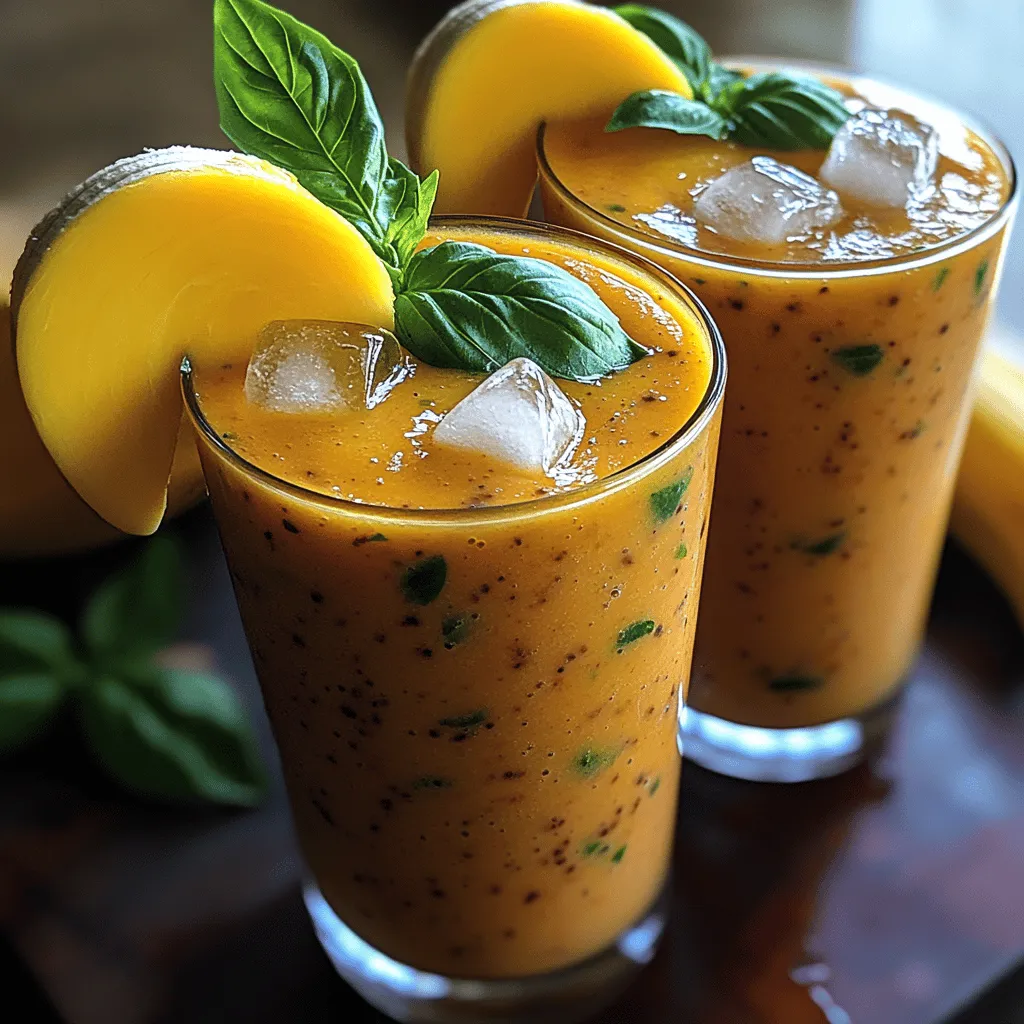 As the sun shines brightly and the temperatures rise, there’s nothing quite as refreshing as a smoothie that embodies the essence of summer. The Tropical Bliss: Mango Basil Smoothie is a vibrant blend that tantalizes the taste buds while delivering a nutritional punch. With its luscious mango flavor harmoniously complemented by the aromatic notes of fresh basil, this smoothie is not just a treat for your palate; it's a healthful addition to your daily routine.