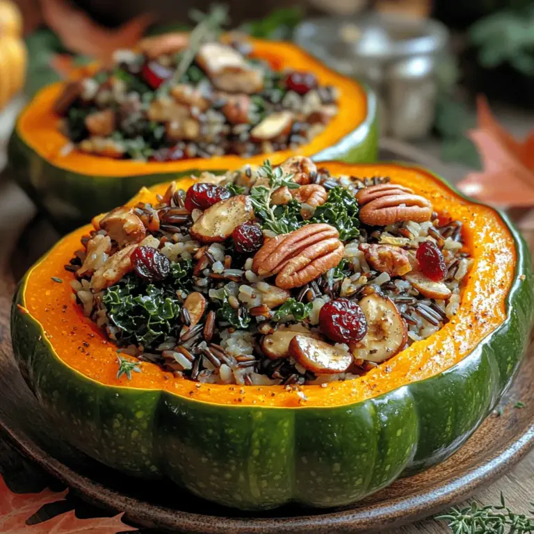 As the leaves begin to change color and the air turns crisp, the arrival of autumn brings with it a bounty of seasonal ingredients. Among these, acorn squash stands out as a versatile and visually appealing choice for hearty fall meals. With its sweet, nutty flavor and beautiful shape, acorn squash is not only delicious but also nutritious, making it a perfect candidate for stuffing. The Autumn Harvest Stuffed Acorn Squash recipe celebrates the essence of the season, combining a variety of wholesome ingredients to create a dish that is both satisfying and comforting.