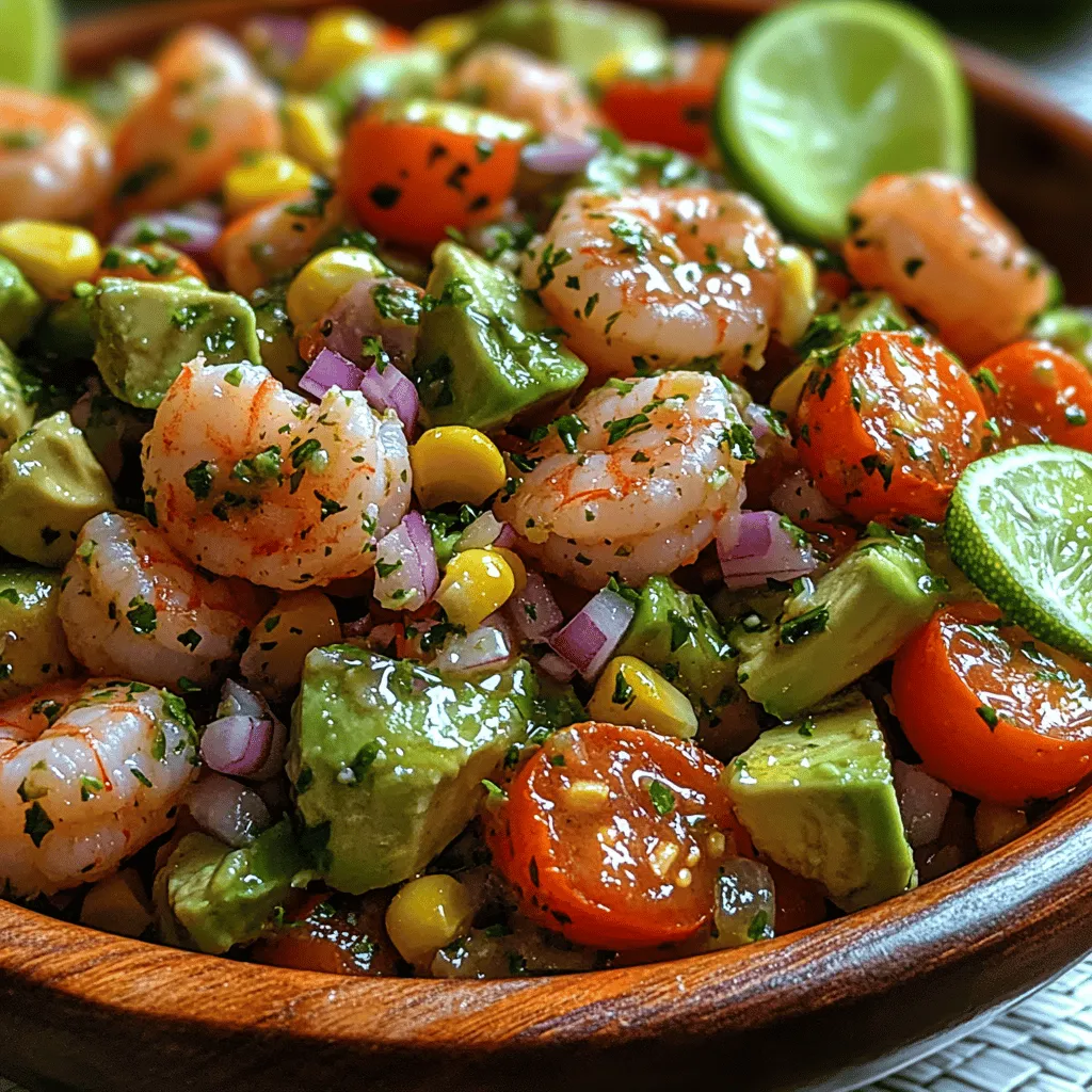 The Zesty Shrimp Avocado Delight is not just a dish; it's a vibrant celebration of flavors that brings together the ocean's bounty and the earth's freshest produce. This recipe is perfect for those looking for a light yet satisfying meal or appetizer. With the delightful combination of shrimp, creamy avocados, and fresh vegetables, this dish is not only visually appealing but also packed with nutrition. Whether you’re hosting a summer gathering, preparing a quick weeknight dinner, or looking to impress at a potluck, this dish is versatile enough to suit any occasion.