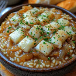 French onion soup is more than just a dish; it’s a culinary tradition that evokes feelings of warmth, nostalgia, and comfort. Originating from the rustic kitchens of France, this beloved soup is known for its rich, savory broth, sweet caramelized onions, and a gooey topping of melted cheese. The traditional charm of French onion soup has captured the hearts of many, making it a staple in bistros and homes alike. However, what happens when you have a craving for both the creamy decadence of risotto and the hearty flavor of French onion soup? Enter the Savory French Onion Soup Risotto—a delightful fusion that brings together the best of both worlds.